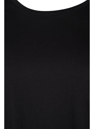 Katoenen t-shirt met 3/4 mouwen, Black LOUNGE, Packshot image number 2