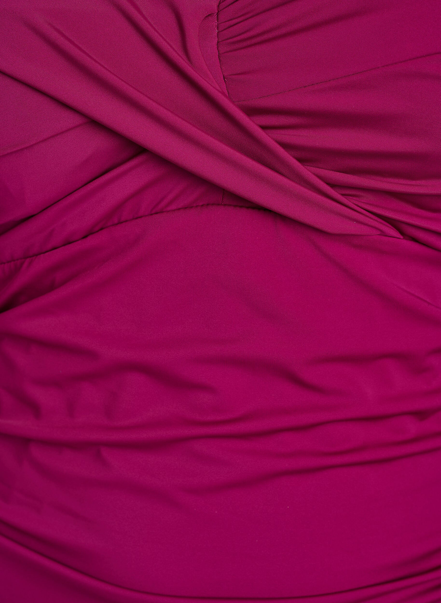 ZizziBadpak met beugel en geplooid effect, Paars, Packshot image number 2