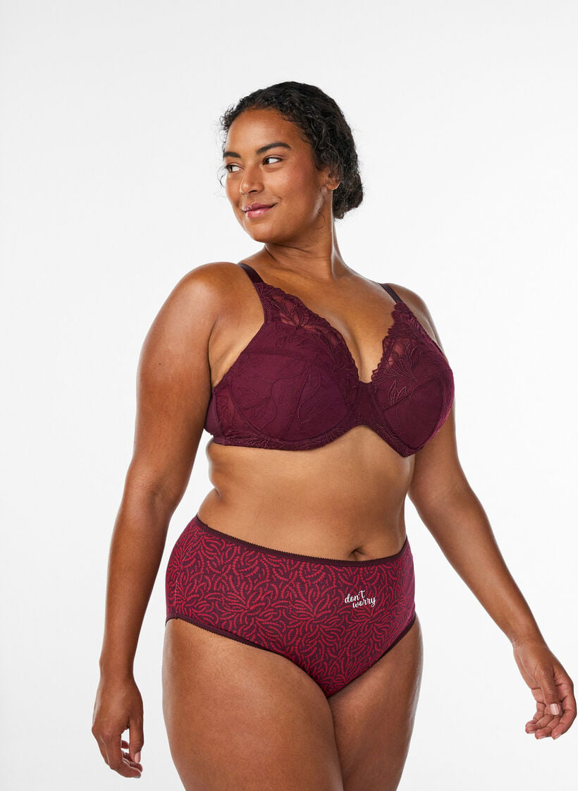 7-pack slip met normale taille, Rood, Model image number 0