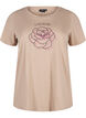 T-shirt en coton avec impression, S. Mink w. Flower, Packshot image number 0
