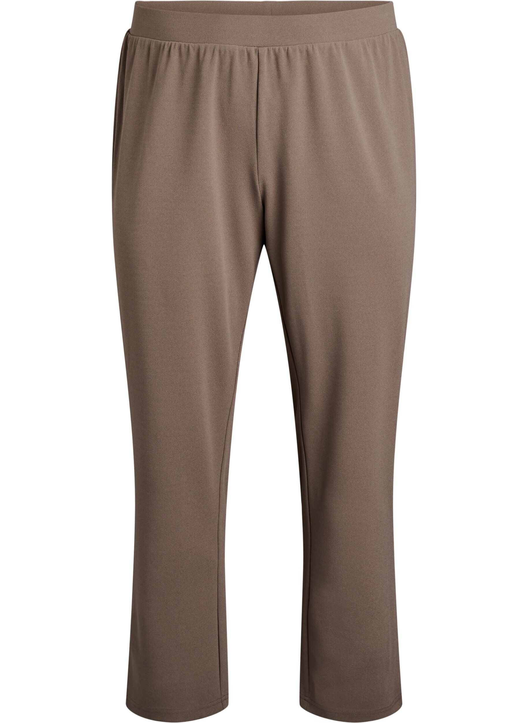 Zizzi Pantalon &agrave; coupe droite, Beige, Packshot image number 0