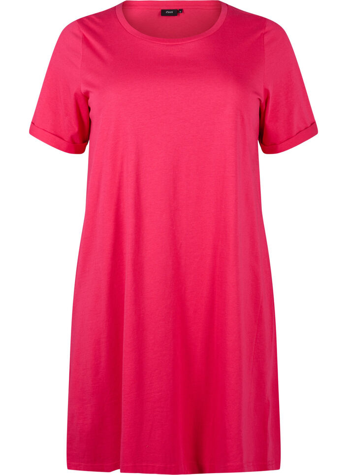 Robe t-shirt en coton, Bright Rose, Packshot image number 0