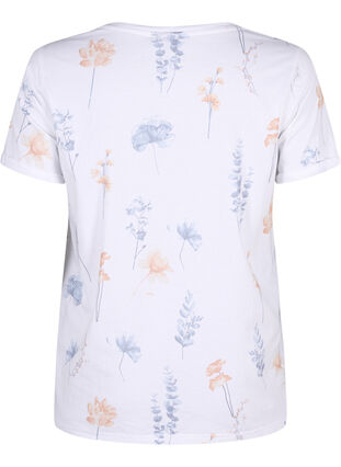 T-shirt en coton biologique avec imprimé floral, Bright W. AOP Flower, Packshot image number 1