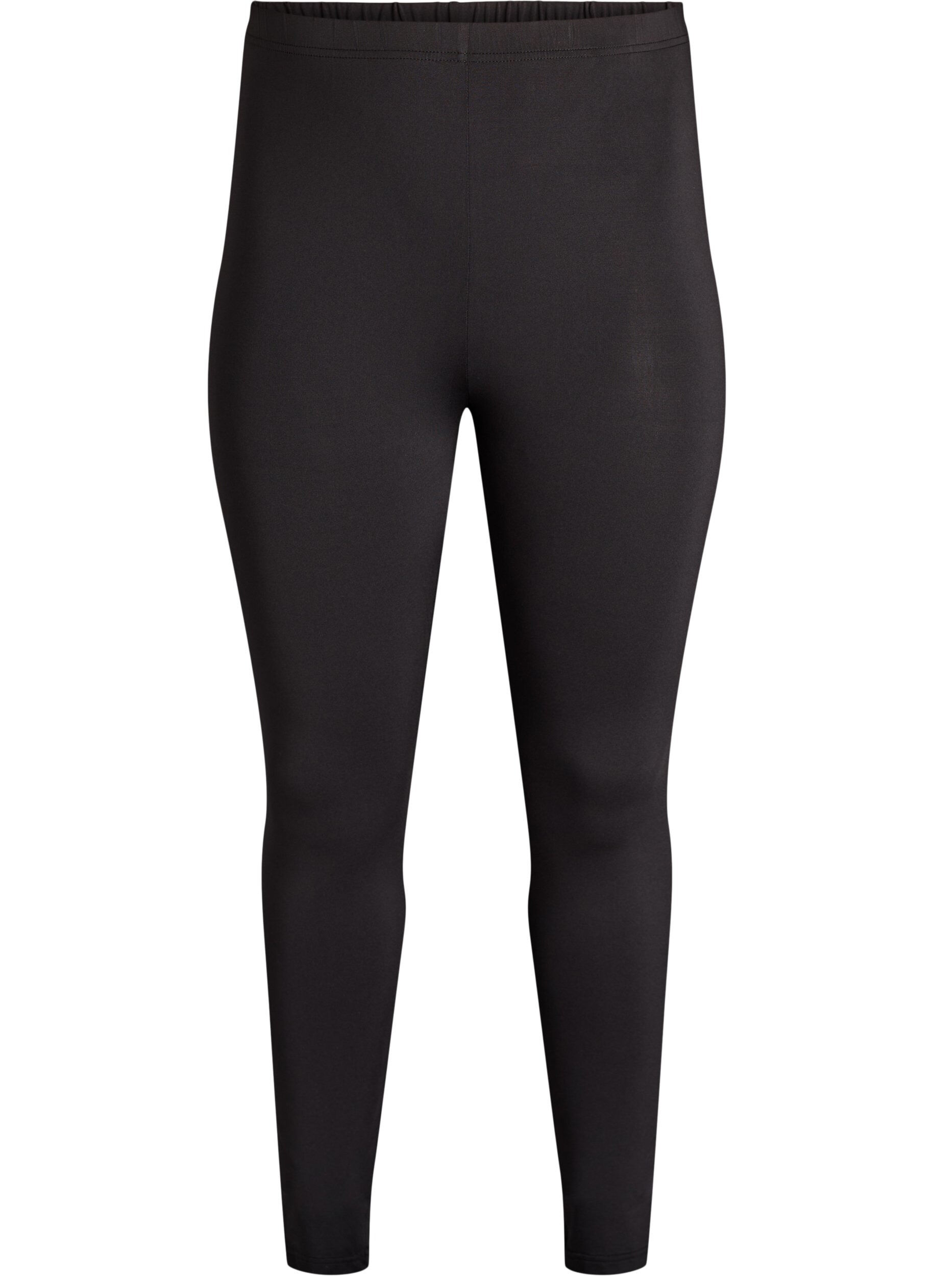 Zizzi Lot de 2 leggings longs &agrave; taille standard, Noir, Packshot image number 3
