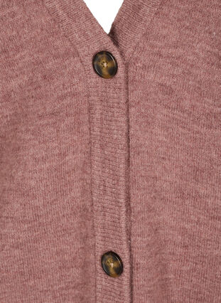 Cardigan en tricot avec fermeture à bouton, Rose Taupe Mel., Packshot image number 2