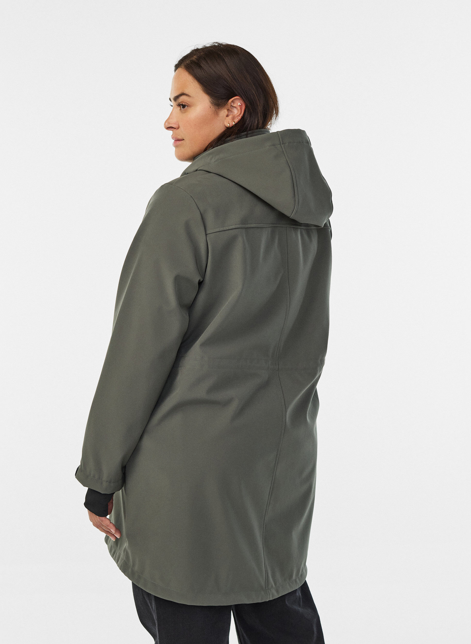 ZizziVeste softshell avec capuche amovible, Gris anthracite, Model image number 2