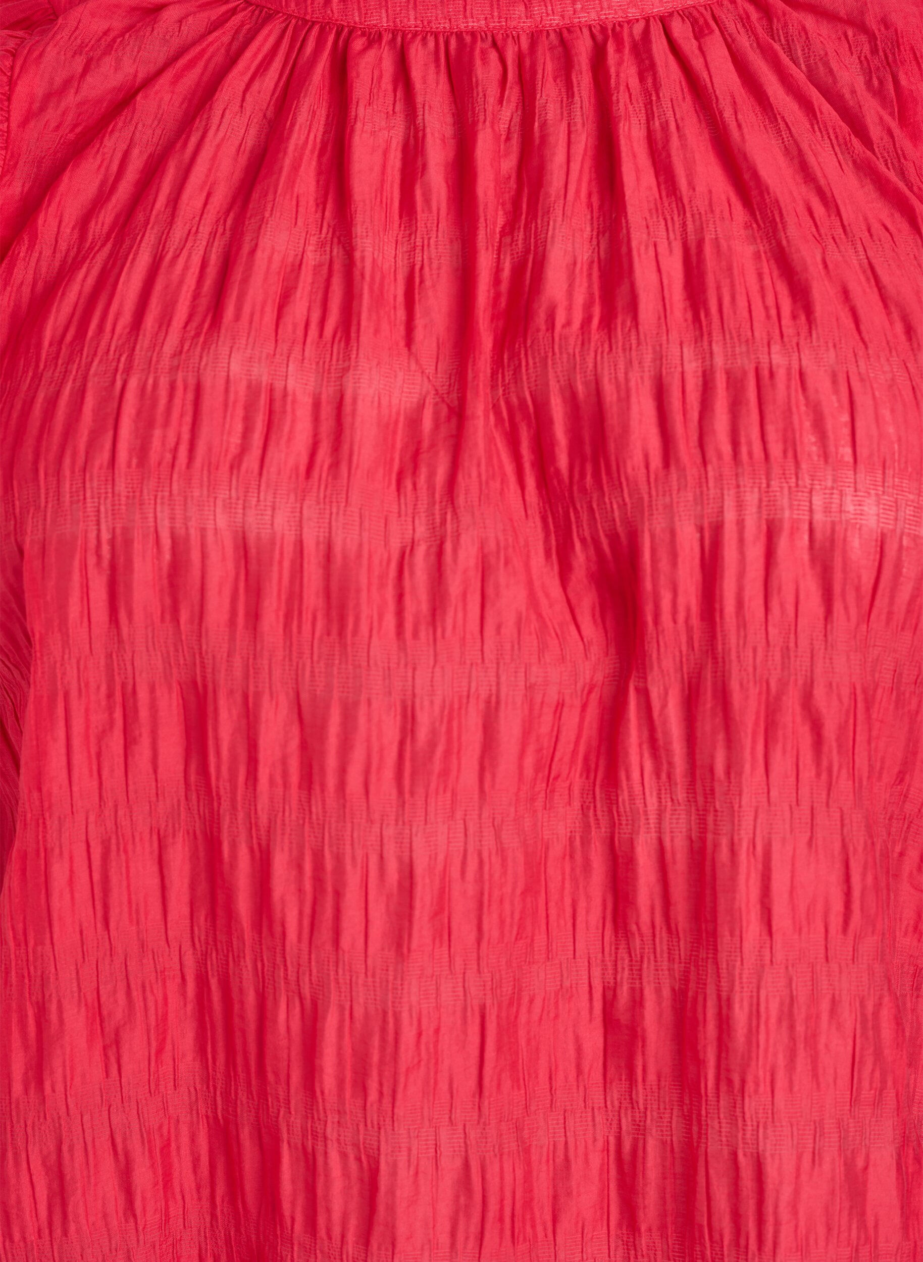 ZizziBlouse met textuur en ruches zonder mouwen, Rood, Packshot image number 2
