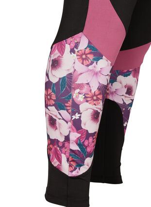 Collants d'entraînement courts avec détails imprimés, Flower Print, Packshot image number 3