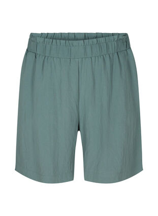 Losse viscose shorts, Balsam Green, Packshot image number 0