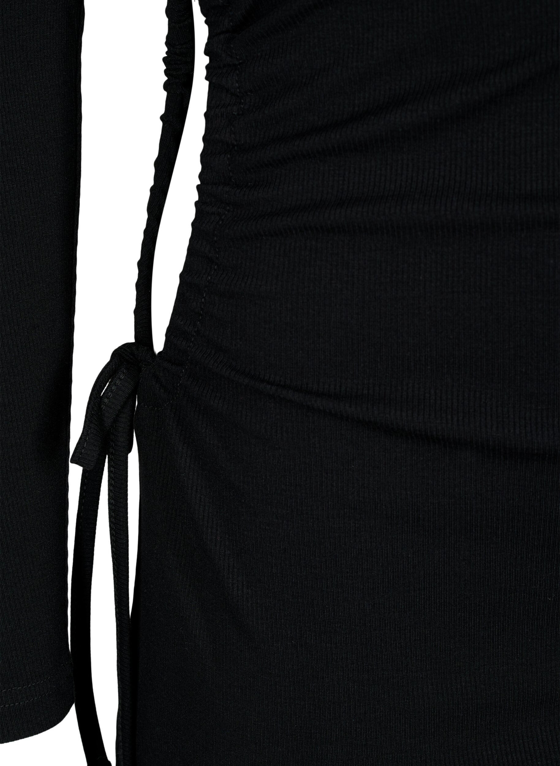 Zizzi Robe moulante avec d&eacute;collet&eacute;, Black, Packshot image number 3