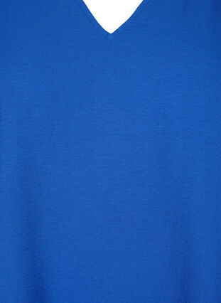 V-hals blouse met lange mouw, Mazarine Blue, Packshot image number 2