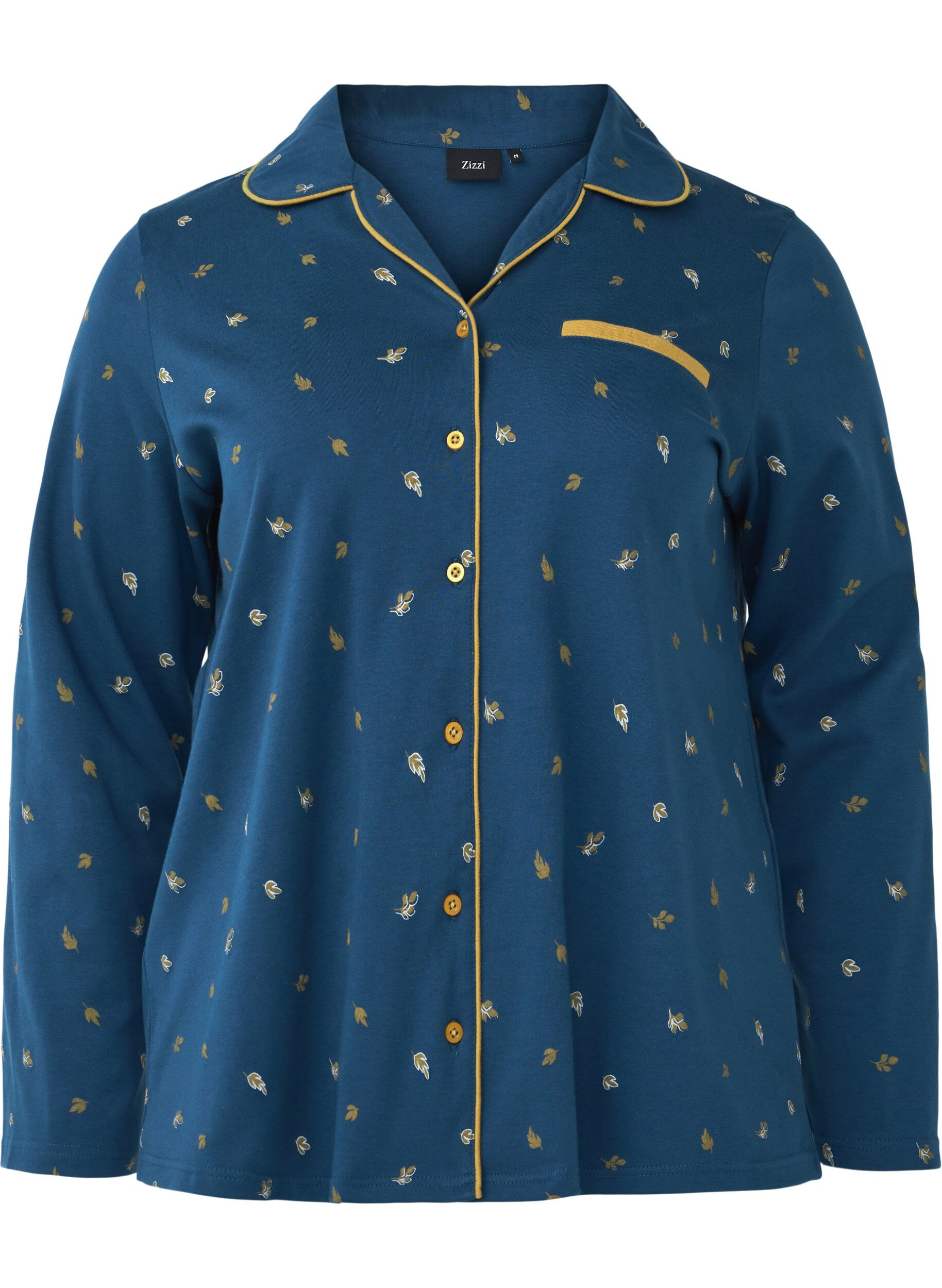 ZizziKatoenen nachthemd, Blue Opal AOP, Packshot image number 0