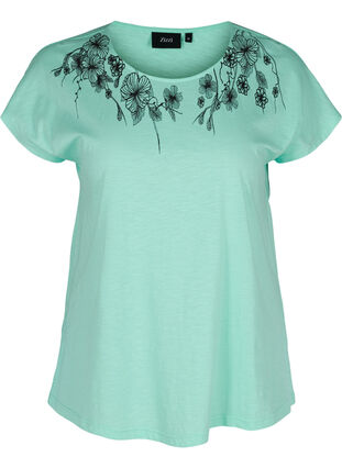 Katoenen t-shirt met print, Cabbage FLOWER, Packshot image number 0