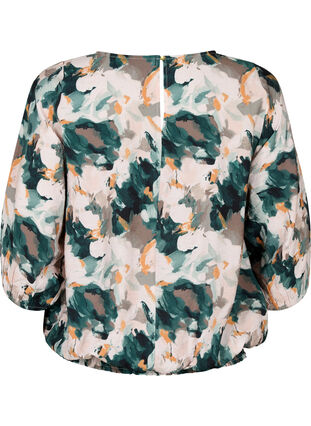 Viscose smock blouse met print, Duck Gr. Forest AOP, Packshot image number 1