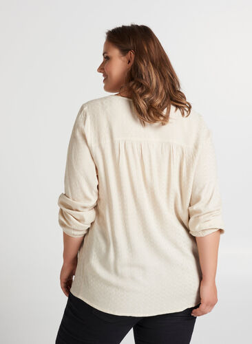 Blouse, Warm Off-white (as SS), Model image number 0
