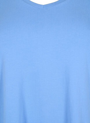 T-shirt en coton uni basique, Blue Bonnet, Packshot image number 2