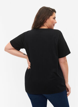 FLASH - T-shirts 2-pack à col en V, Black/Black, Model image number 1