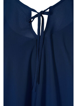 Blouse imprimée avec cordon de serrage et manches courtes, Navy Blazer, Packshot image number 2