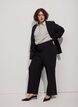 Op maat gemaakte broek met wijde pijpen en hoge taille, Zwart, Model image number 0