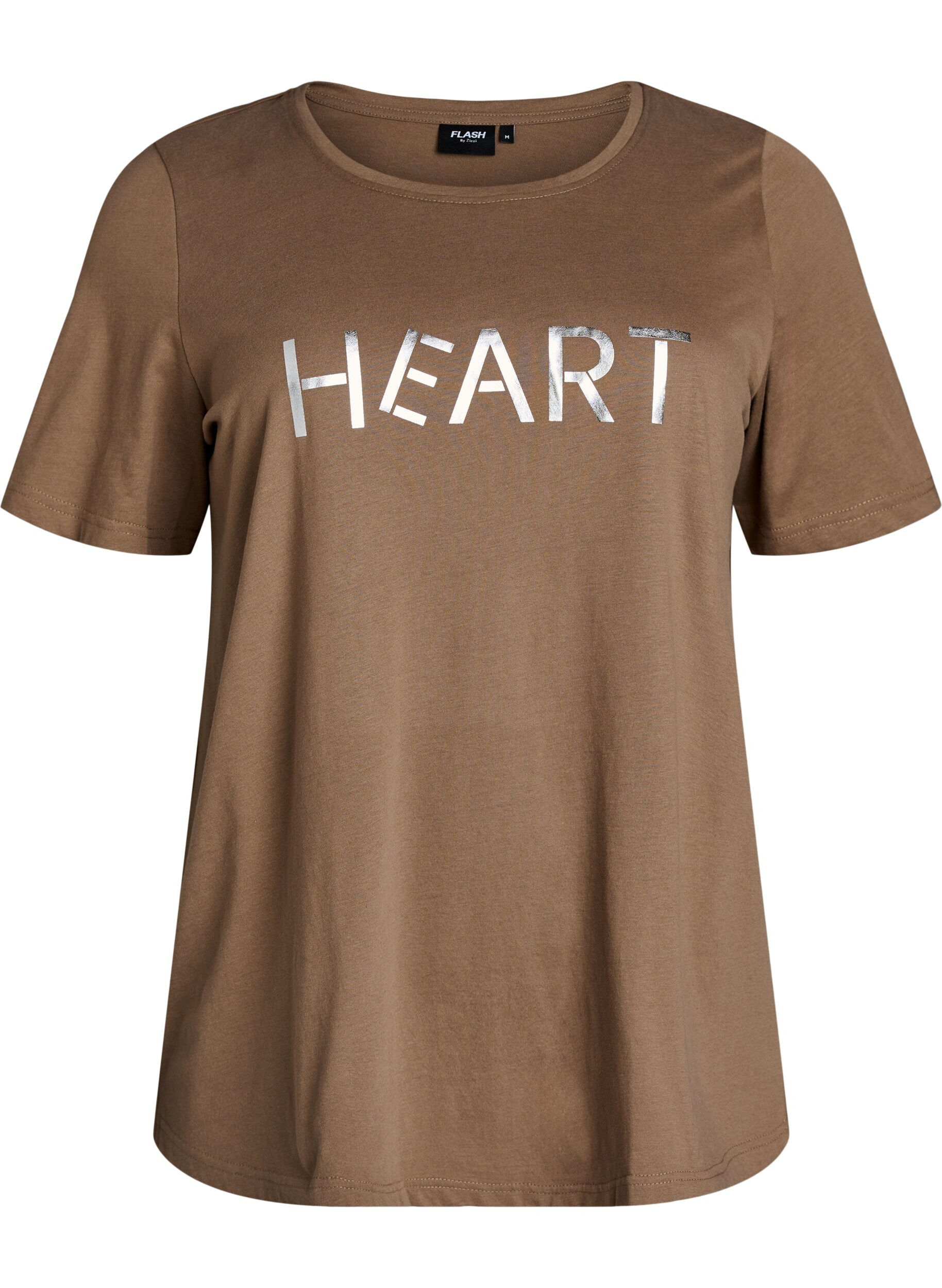 ZizziT-shirt met print, Bruin, Packshot image number 0