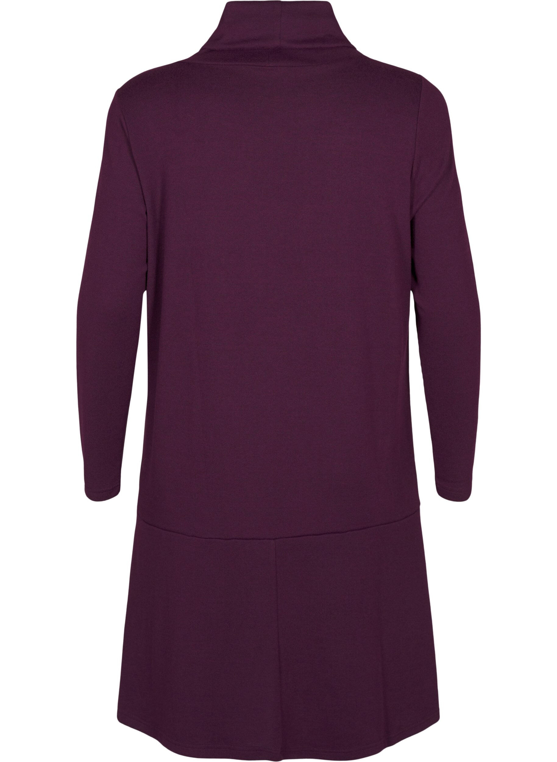 Zizzi Robe en jersey avec col montant et poches, Violet, Packshot image number 1