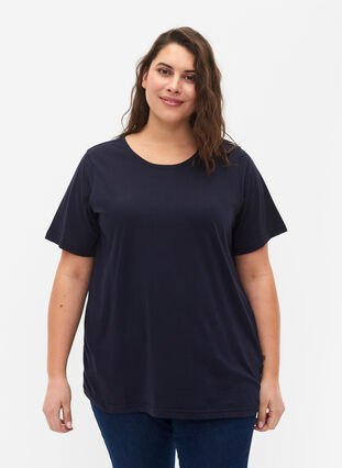 FLASH - 2-pack t-shirts à col rond, Navy Blazer/Black, Model image number 0