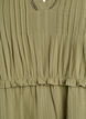 Katoenen jurk met 3/4 mouwen en ruches, Groen, Packshot image number 2