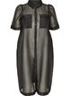 Robe en organza avec poches poitrine et manches bouffantes, Noir, Packshot image number 0