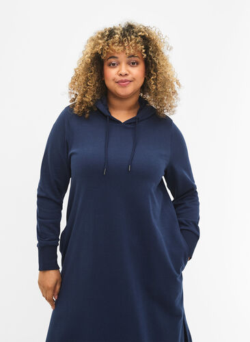 Robe sweat-shirt à capuche, Dress Blues, Model image number 2