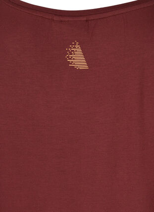 T-shirt de sport avec imprimé sur la poitrine, Tawny Port, Packshot image number 3