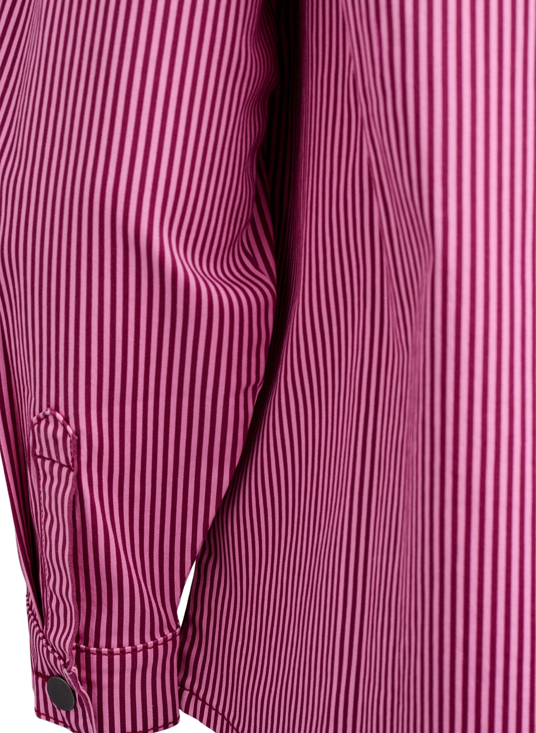 ZizziGestreept shirt met zakken, Rood, Packshot image number 4