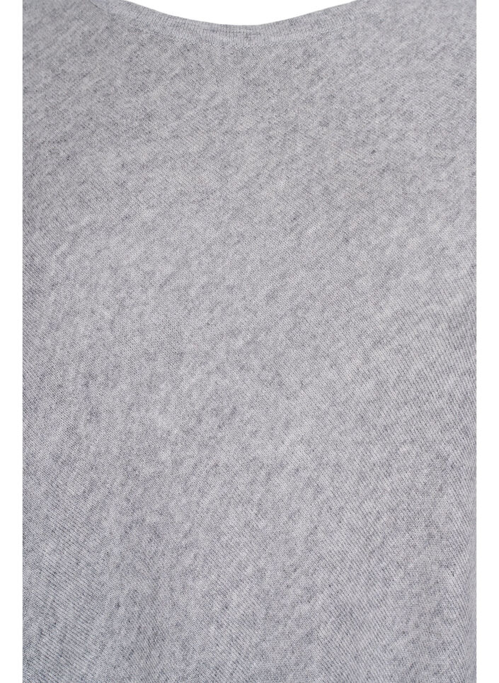 Fijngebreide poncho, Grijs, Packshot image number 2
