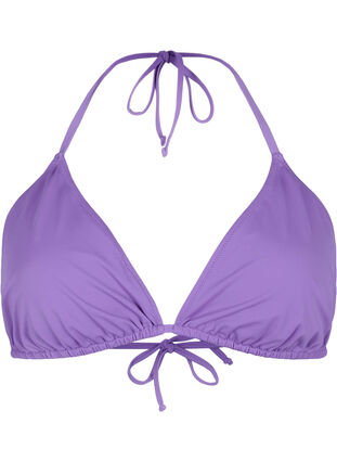 Haut de bikini forme triangle de couleur unie, Royal Lilac, Packshot image number 0