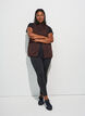 Vest met hoge hals en ritssluiting, Bruin, Model image number 0