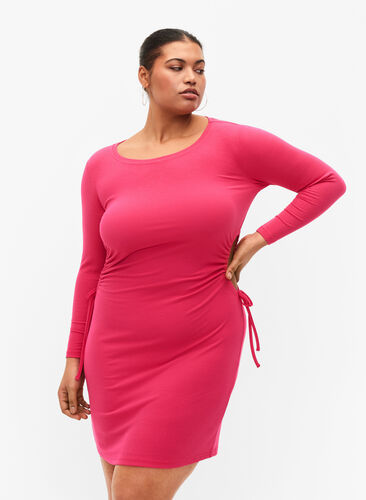 Strakke jurk met - Roze - Maat 42-60 - Zizzi