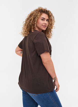 T-shirt en coton bio avec imprimé, Molé, Model image number 1