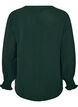 Blouse met smockmanchetten en V-hals, Groen, Packshot image number 1