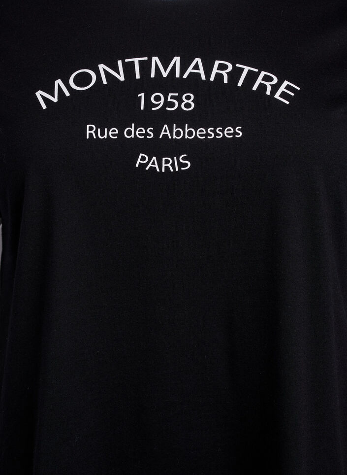 T-shirt avec texte imprim&eacute;, Black w.An. Wh.Paris, Packshot image number 2
