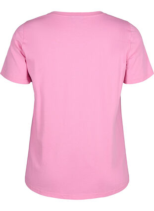 Katoenen T-shirt met tekstopdruk, Rosebloom w. Flower, Packshot image number 1