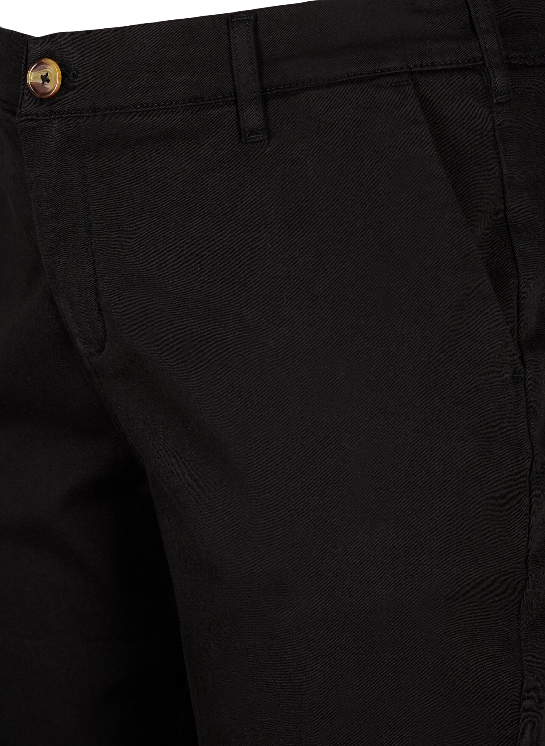 ZizziKorte chino broek met zakken, Black, Packshot image number 2