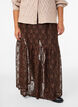 Jupe maxi en dentelle, Marron, Model image number 2