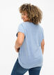 T-shirt m&eacute;lang&eacute; &agrave; manches courtes, Bleu, Model image number 2