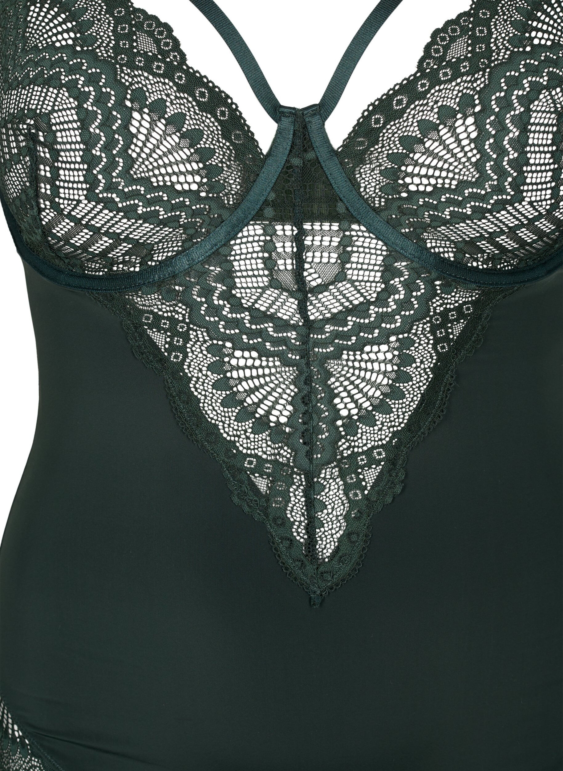 ZizziBodystocking met beugel en stringdetail, Scarab, Packshot image number 2