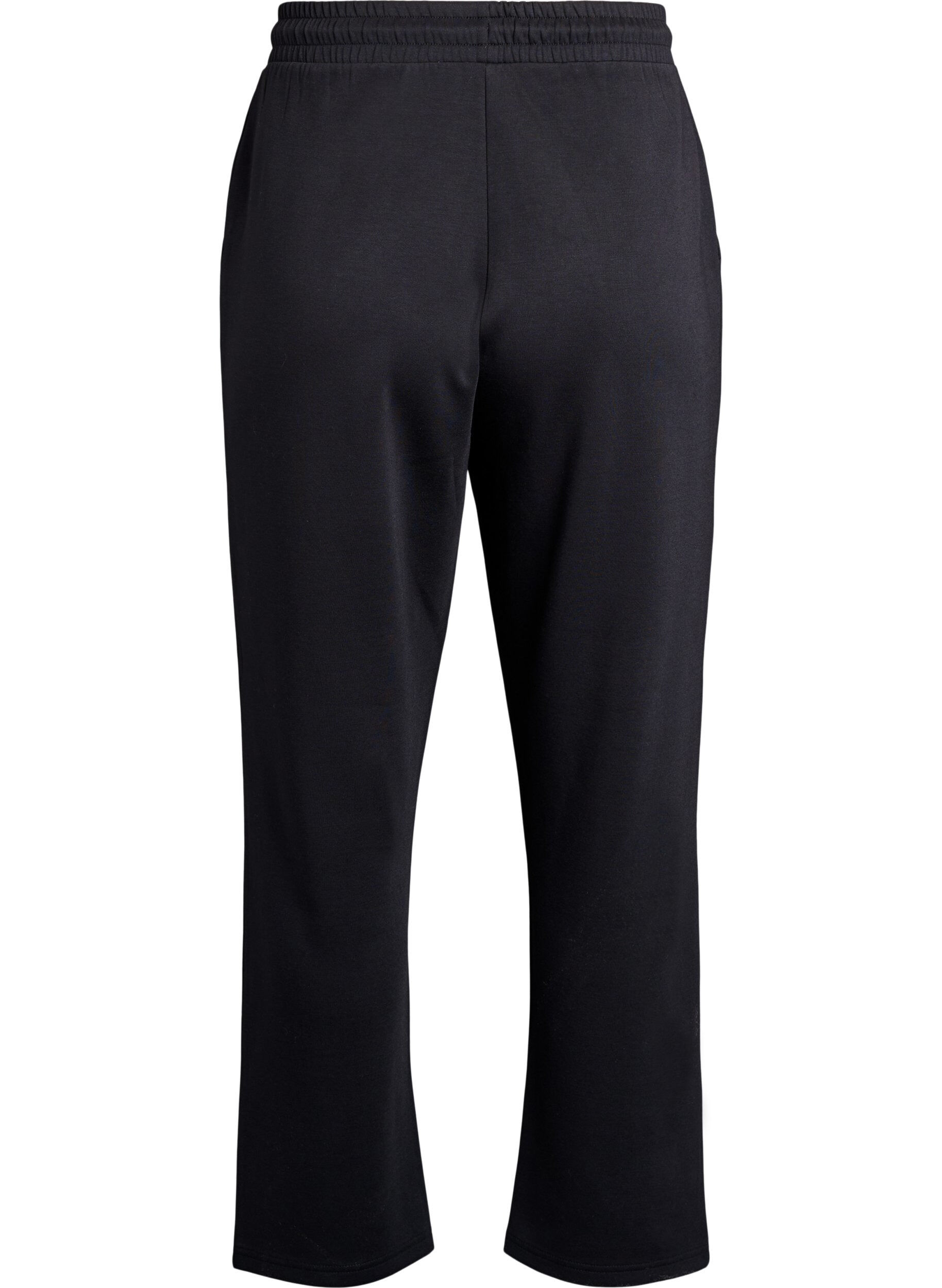 Zizzi Pantalon ample en modal m&eacute;lange, Noir, Packshot image number 1