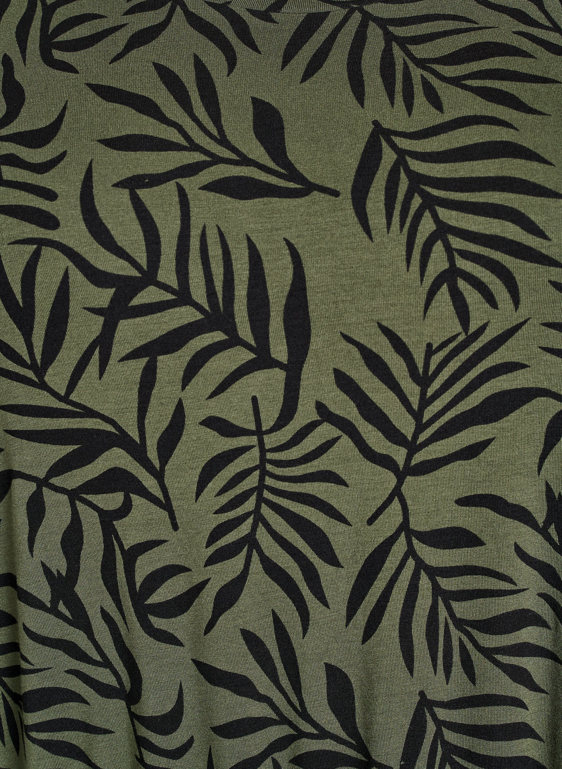 ZizziJersey midi jurk met strikriem in de taille, Groen, Packshot image number 2