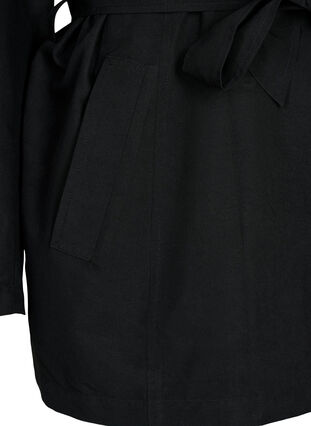 Trenchcoat met riem en zakken, Black, Packshot image number 3