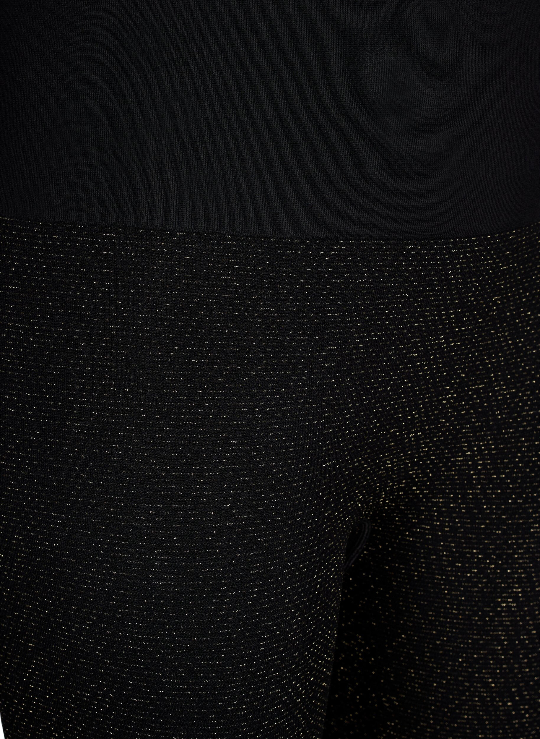 ZizziNaadloze glitter leggings, Black Gold Lurex, Packshot image number 2
