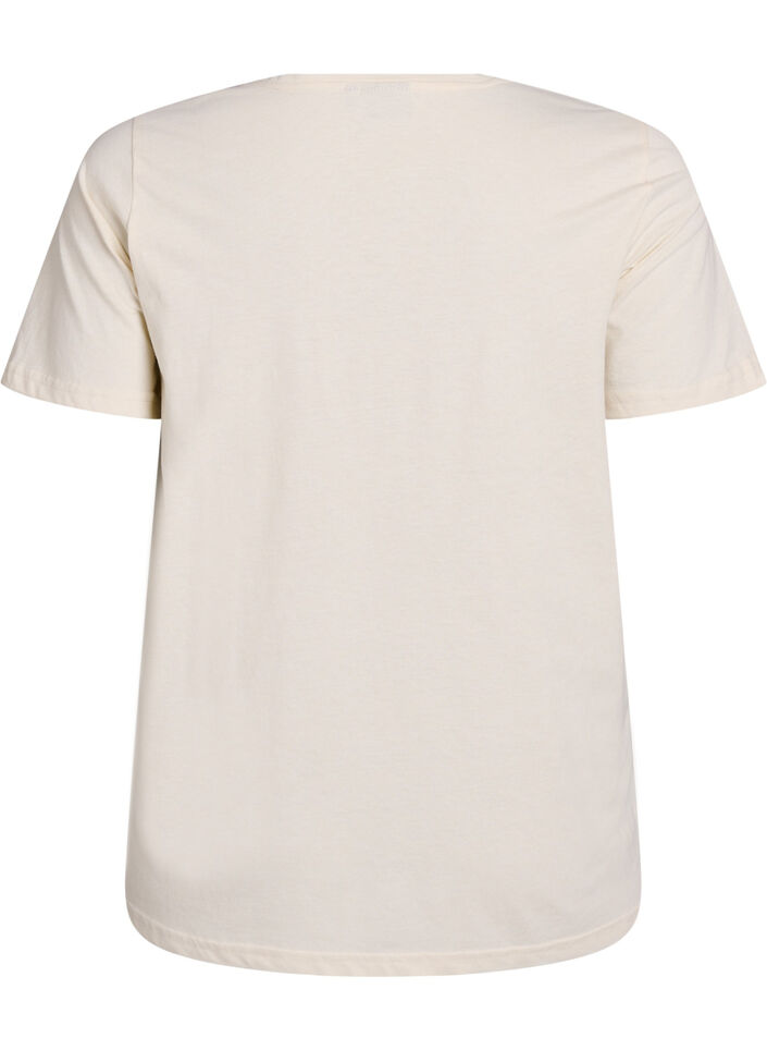 FLASH - T-shirt met print, Beige, Packshot image number 1