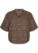 Geruite blouse met borstzakken, Bruin, Packshot image number 0