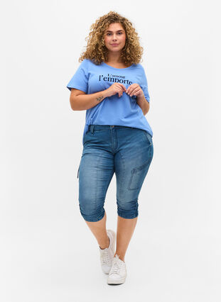 T-shirt à manches courtes avec imprimé, Ultramarine / N.Sky, Model image number 2